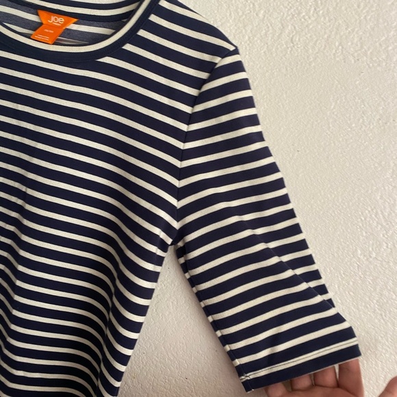 JOE Fresh Striped Shirt Dress Navy and White M - Picture 4 of 10